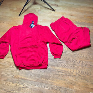 Tracksuit Sweatsuit 2XL RED Mens Cargo Sweatpants NWT Vtg Y2K